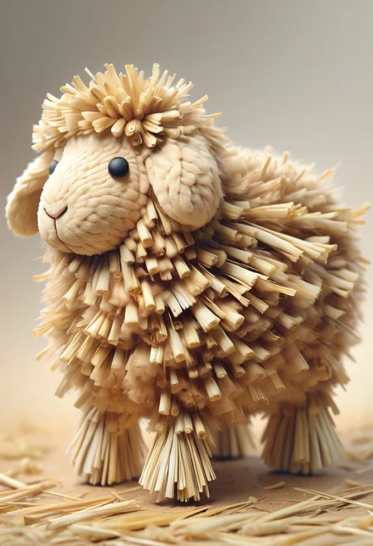 Masterpiece, Best Quality, High Resolution, Straw Sheep, Cut...