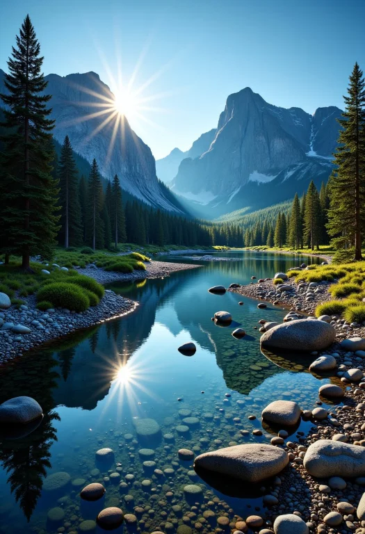 The Image Is A Landscape Photograph Of A Mountain Range With...