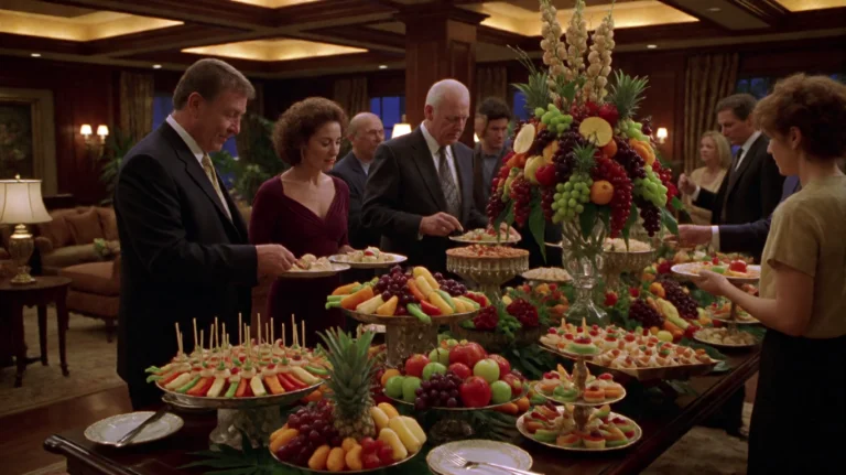 Crcdldndin2001, Guests Gather Around A Lavish Buffet Table A...