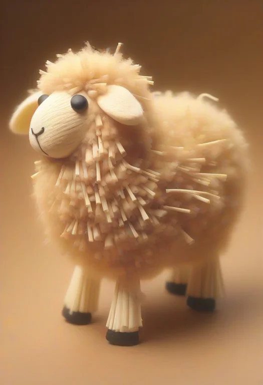 Sheep, Straw, Handcrafted