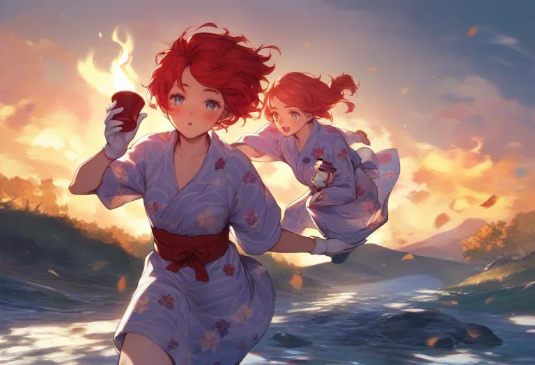 Score9, Score8up, Score7up, 1girl, Red Hair, Gentle Eyes, Yu...