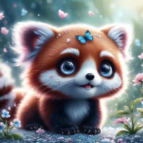 A Hyper-realistic Close Up Portrait, Digital Artwork Of An A... — SDXL AI Prompt: A hyper-realistic close up Portrait, digital artwork of an adorable cute wacky b...