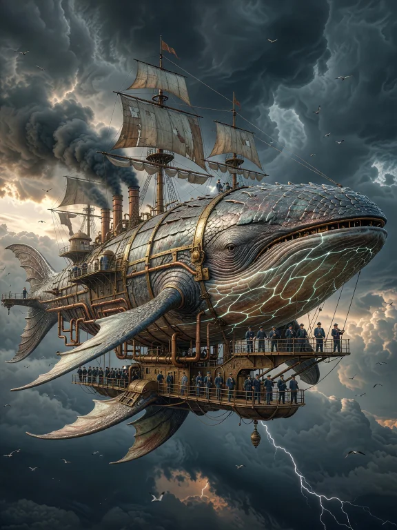 An Immense Bioengineered Flying Airship Inspired By Early 20...