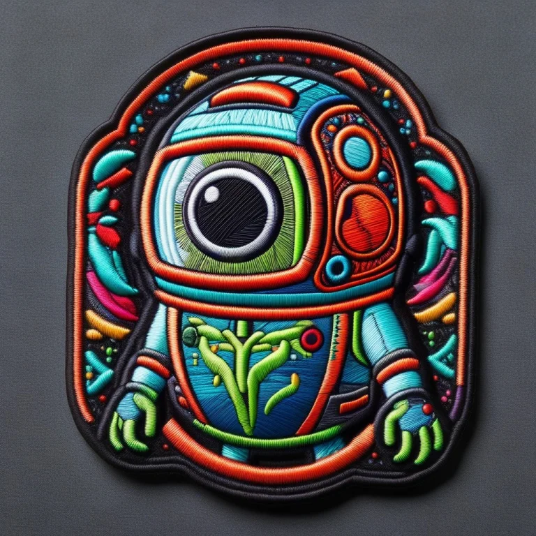 Ral-embroideredpatch, Among Us Crewmate, A Cute Crewmate Cha...