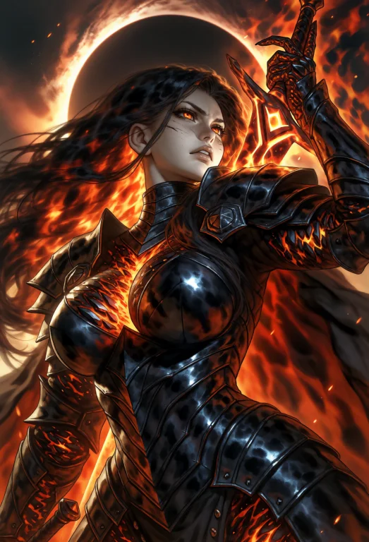 Cowboy Shot, A Fierce Young Valkyrie With Skin Of Shadow And...