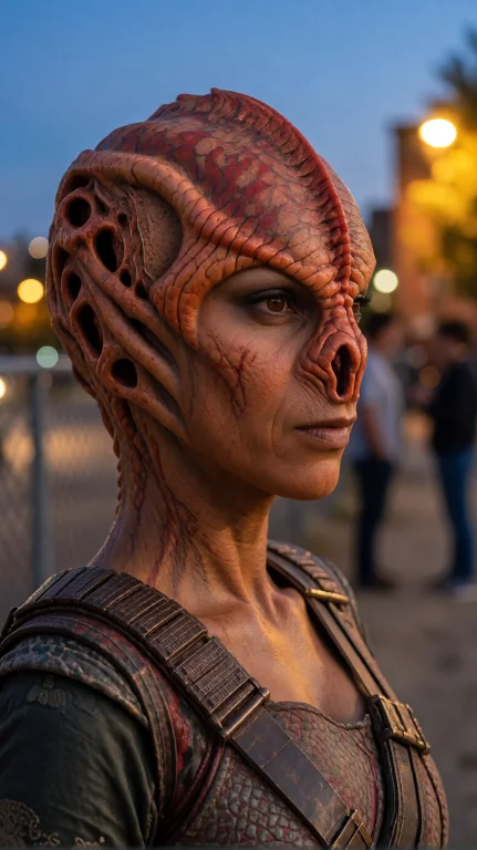 Tmrnfml Alien Woman, Close-up Portrait, Eye-level, Side Prof...