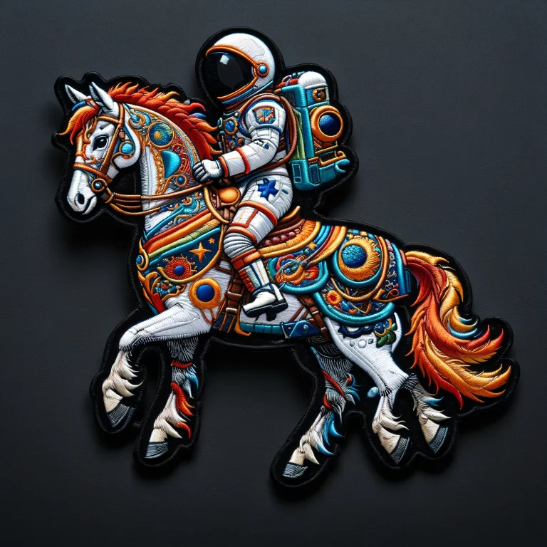Ral-embroideredpatch, An Astronaut Riding On A Horse. Lorara...