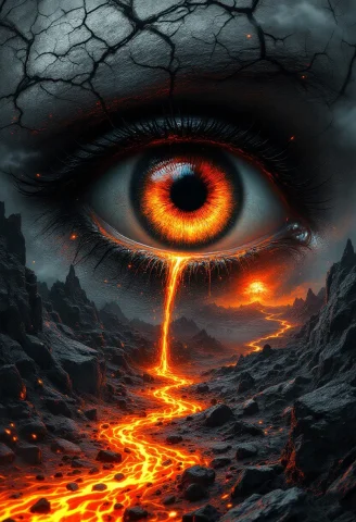 This Digital Artwork Collage, In A Surreal, Abstract Style,... — FLUX AI Prompt: This digital artwork collage, in a surreal, abstract style, features a close-up...