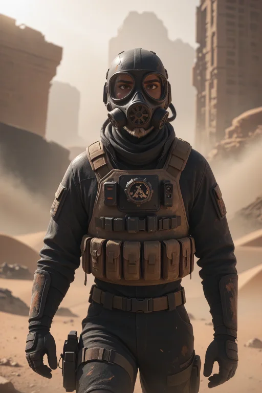 Apocalyptic Man, Desert Wasteland, Wasteland Outfit, Gas Mas...