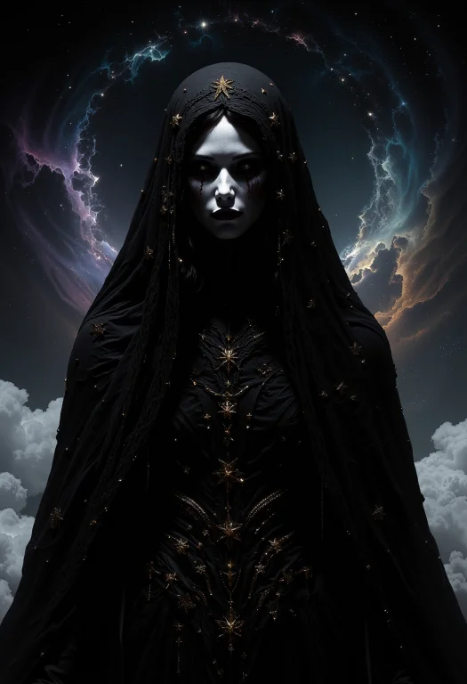 A Mysterious Female Figure With Pale White Skin And No Visib...