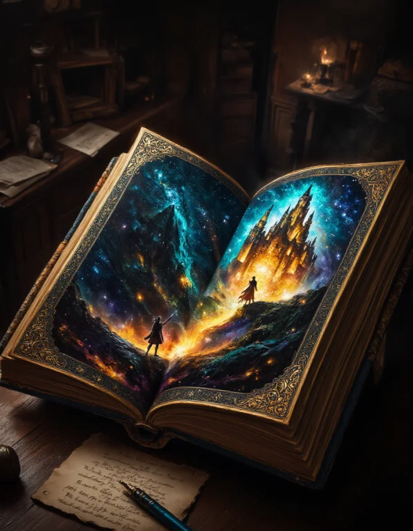 This Image Is A Highly Detailed, Digital Painting Depicting...