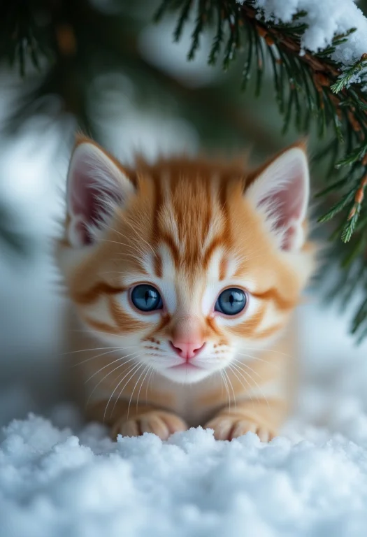 Scottish Fold Kitten, Professional Photo, Bottom-up View, Un...