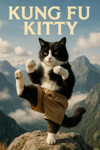 Generate Me A Funny Cute Fluffy Photorealistic Image Of A Tu... — Stable Diffusion AI Prompt: Generate me a funny cute fluffy photorealistic image of a tuxedo cat wearing tan...