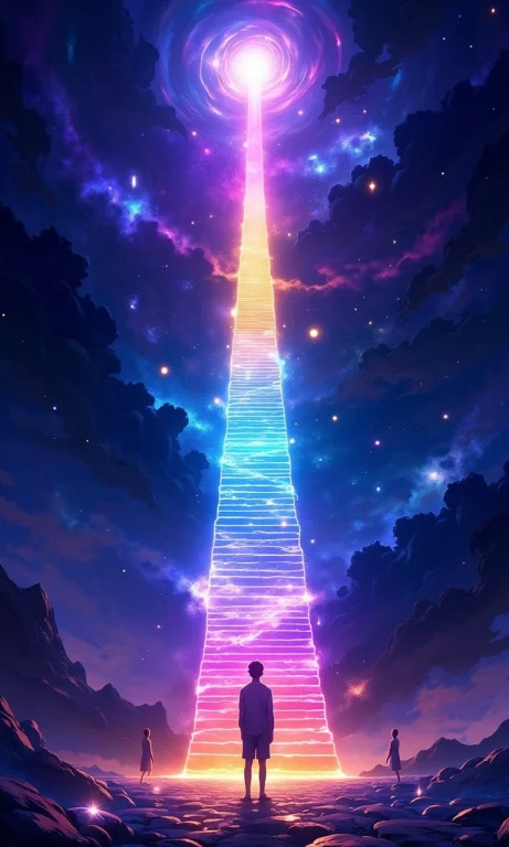 3picvist4, Animemartz, A Lone Figure Stands At The Base Of A...