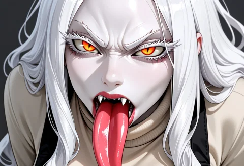 Both Eyes, White Irises, White Sclera Upper Body Milf, Only... — Stable Diffusion AI Prompt: Both eyes, white irises, white sclera upper body MILF, only a mature woman, solo...