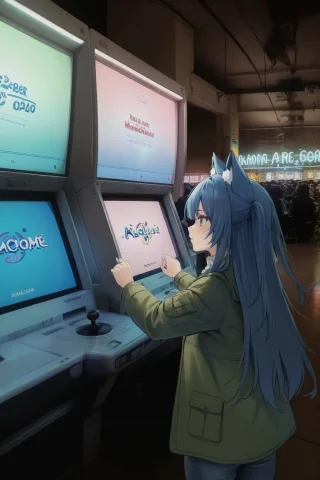 1girl,serious,arcadegame, Arcade Cabinet,video Game,display,... — Stable Diffusion AI Prompt: 1girl,serious,arcadegame, arcade cabinet,video game,display,Rhythm game,standing...