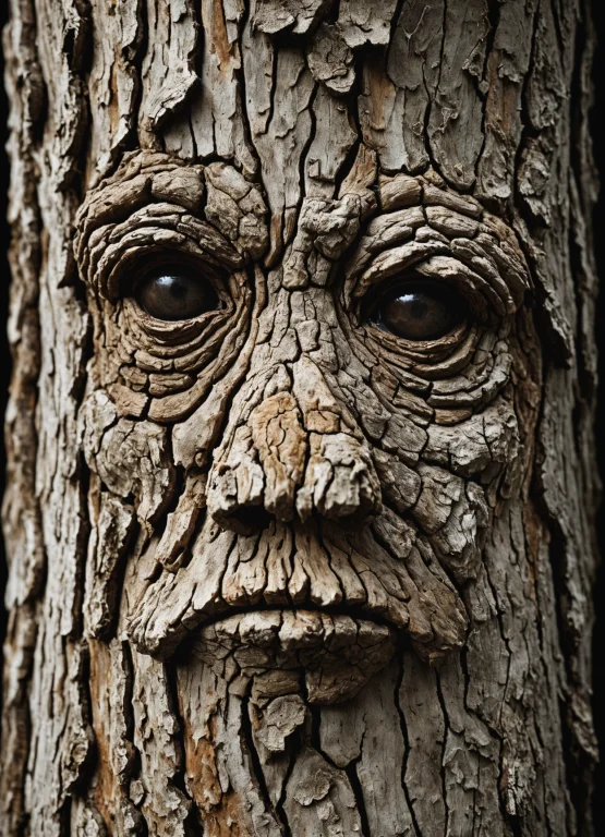Old Piece Of Bark That Looks Like A Face Of Creature, John P...