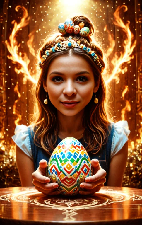 Loraflamestyle-0000090.6 Firey Easter Egg Made Of Fire1.2345...