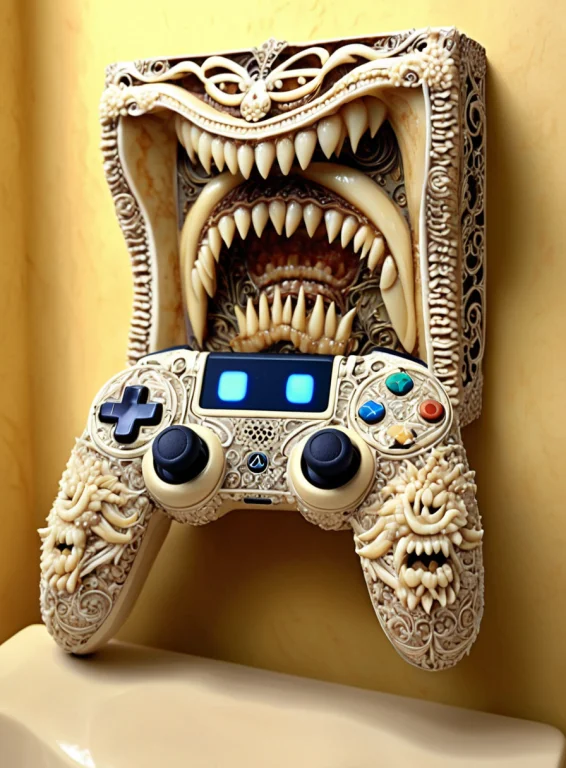 Teeth, Lorateef-morph-sdxl0.85 Toothy, Video Game Controller...