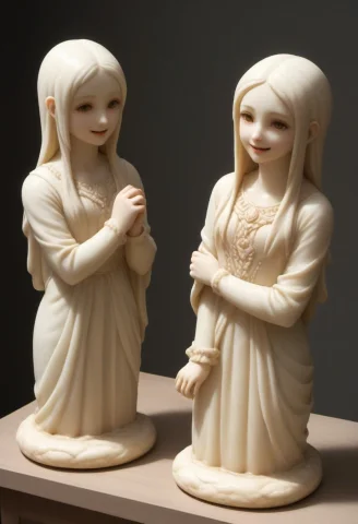 Alabaster Statues Madefromteef — SDXL AI Prompt: alabaster statues made_from_teef
