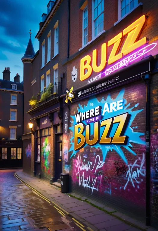 Logo,text,sign That Says,where Are Buzz1.4, Outdoors, Rich,...