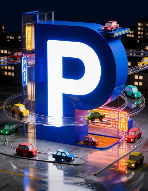 A Giant Blue P Parking Sign Has Transformed Into A Surreal M...