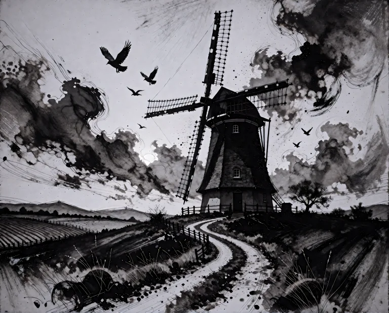 Charcoal Sketch A Rich, Expressive Drawing Style Built On So...
