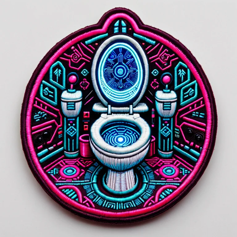 An Intricate Embroidered Patch Featuring A Majestic, Glowing...