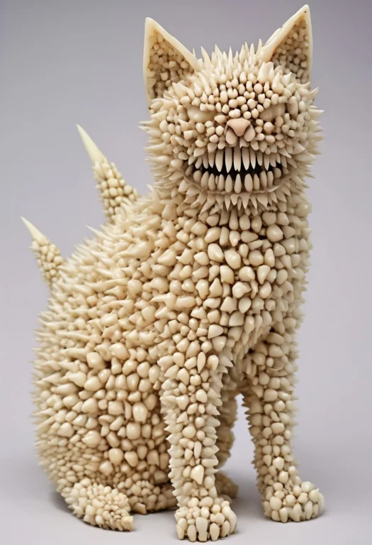 Madefromteef, Polaroid Photograph, Cat Figurine Made Out Of...