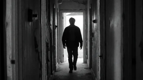 Mmnt2000, A Lone Figure Walks Down A Narrow, Decaying Hallwa... — Stable Diffusion AI Prompt: mmnt2000, A lone figure walks down a narrow, decaying hallway, silhouetted again...
