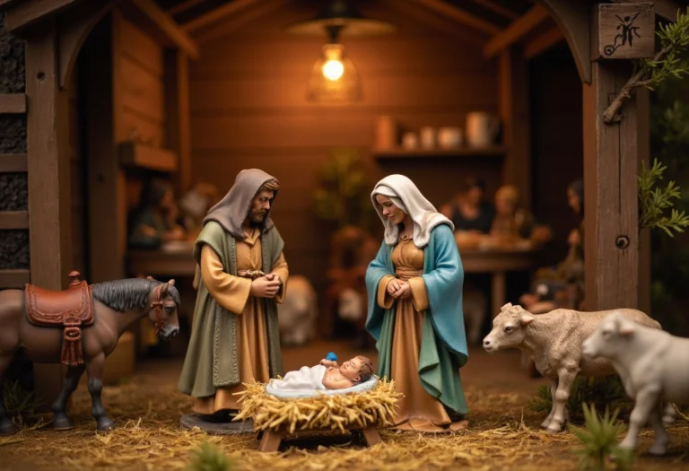 A Realistic Shot Of A Table-top Miniature Farm Scene Depicti...