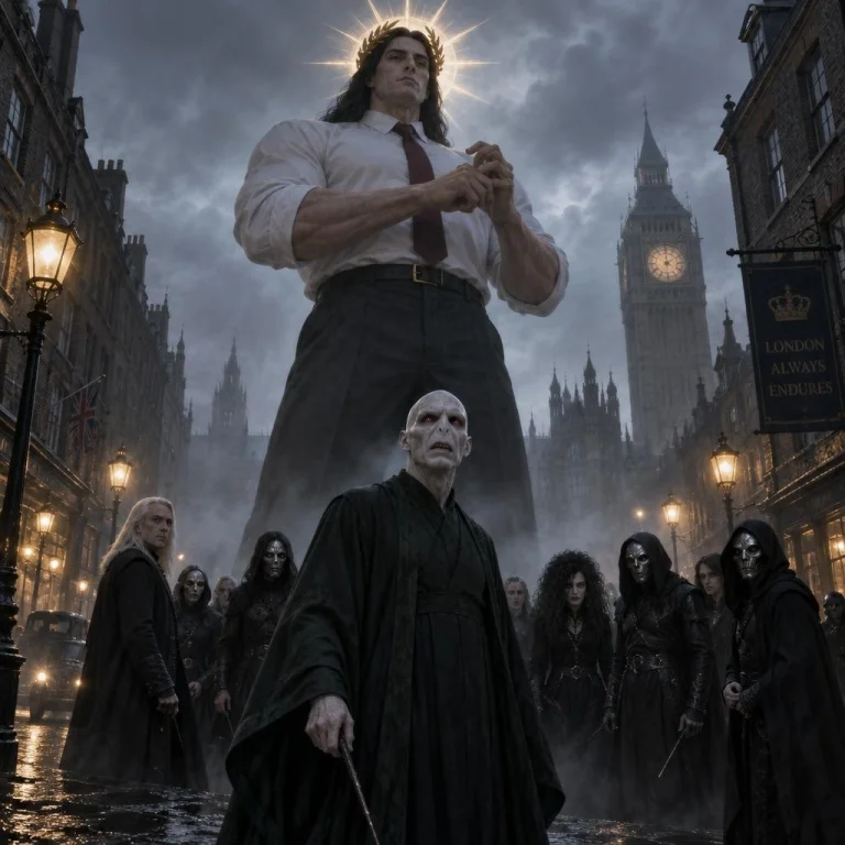 Subject And Action In A Dramatic Confrontation On A Misty, C...
