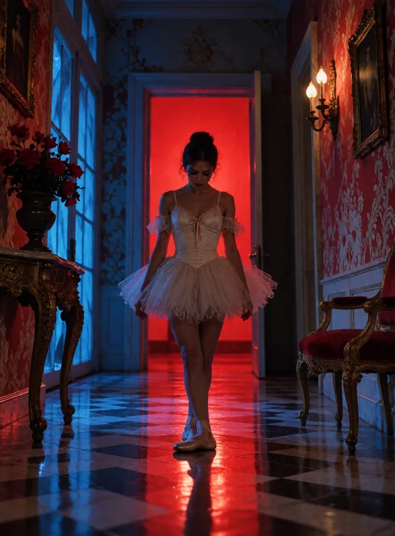 Lorakreagiallostyle0.9young Ballerina Standing Alone In An O...