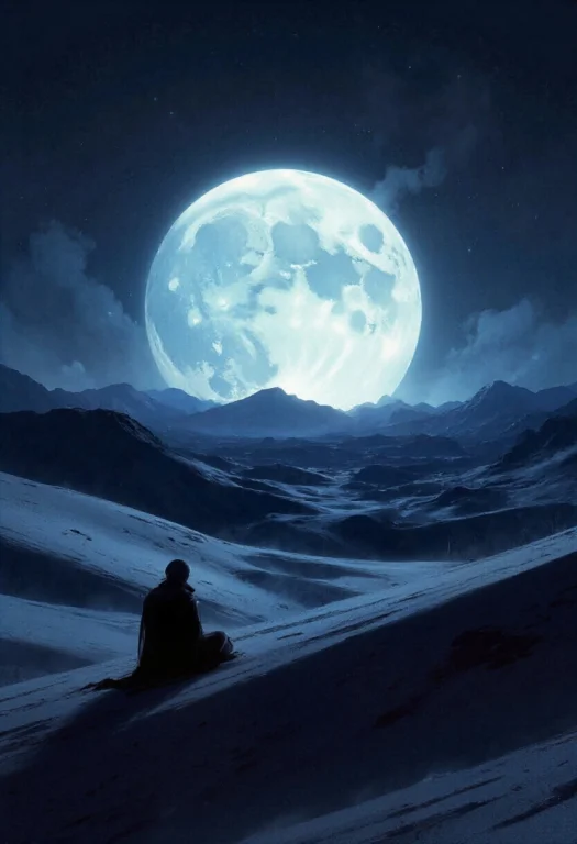 Create An Image That Depicts A Dramatic And Surreal Desert L...