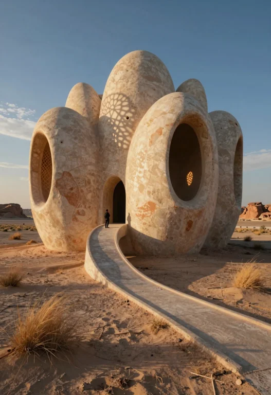 A Monumental Surreal Sculpture Rises From The Heart Of A Vas...