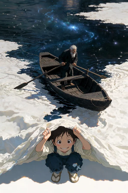 A Surreal, Multi-layered Digital Illustration With A Fourth-...