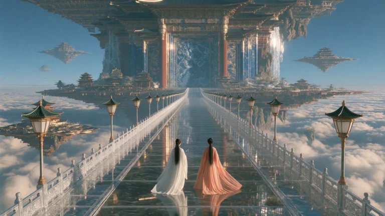 A Majestic, Cinematic Fantasy Matte Painting Of A Colossal C...