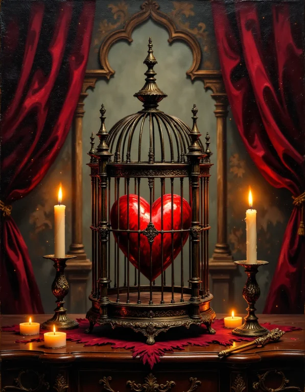 Aidmahidreamstyle, An Oil Painting In Rich, Moody Tones Depi...