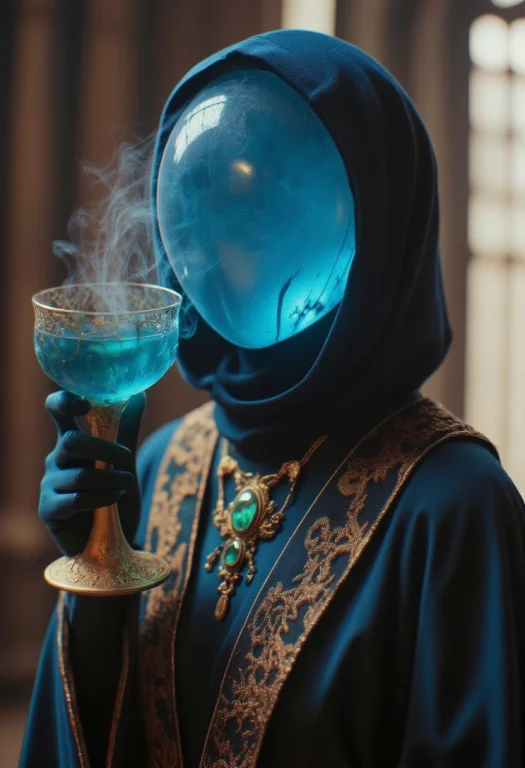 High Quality Vintage Photography Of A Faceless Entity With D...