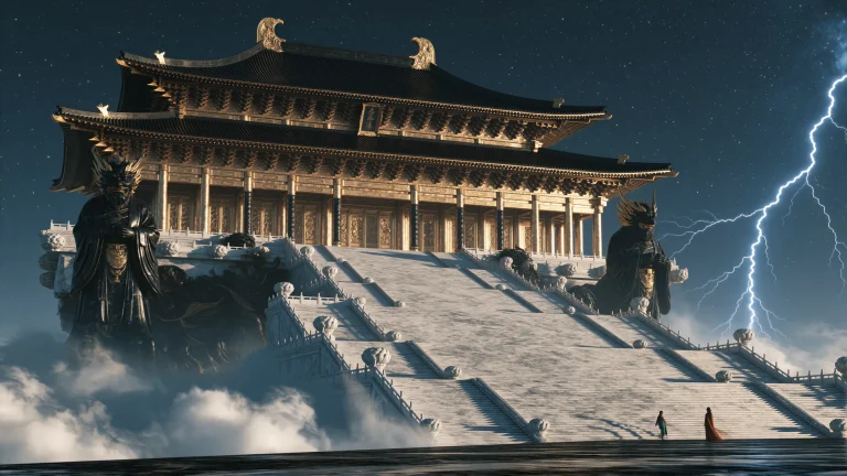 The Supreme Celestial Palace Of Chinese Mythology Above The...