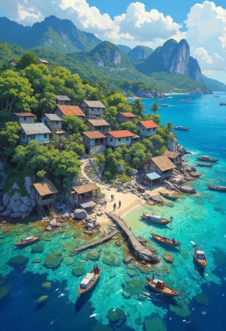 Create A Photorealistic Image Inspired By Of A Breathaking B... — FLUX AI Prompt: Create a photorealistic image inspired by of a breathaking beautiful Thailand Is...