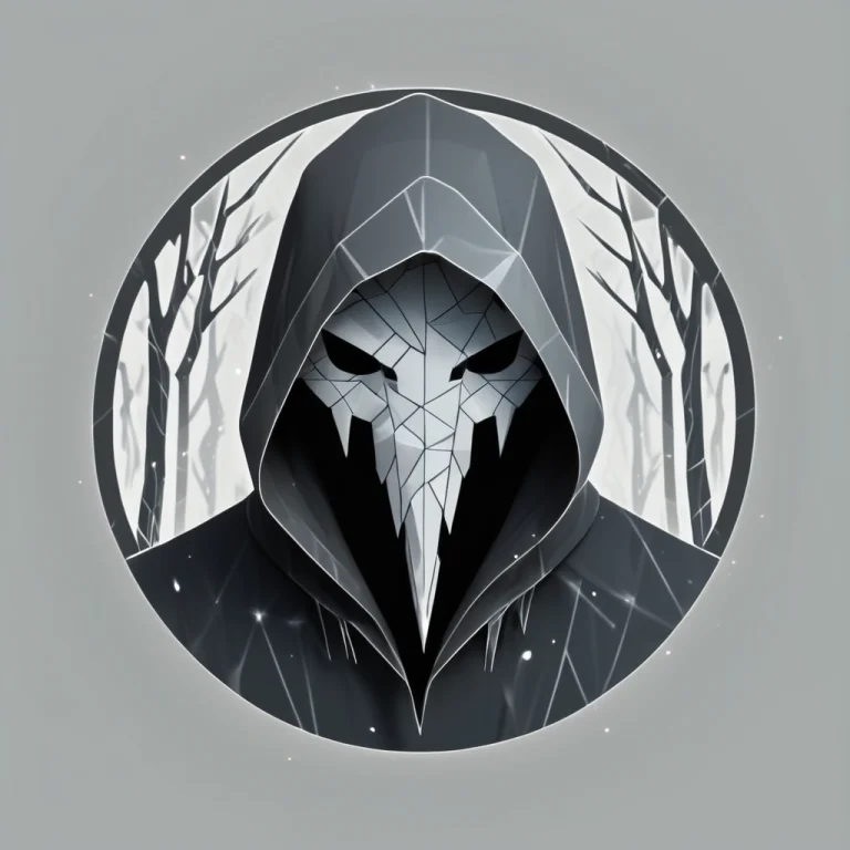 Low Poly, Logotype Containing Grey And Black Colors, Circle,...