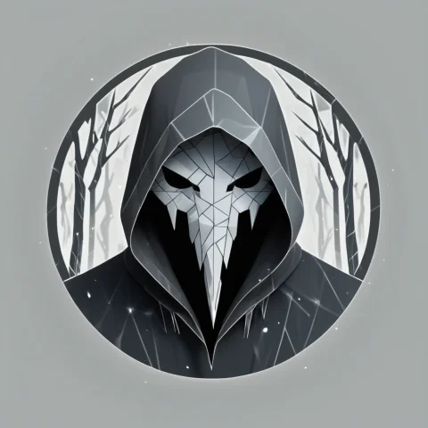 Low Poly, Logotype Containing Grey And Black Colors, Circle,... — SDXL AI Prompt: low poly, logotype containing grey and black colors, circle, patronus, omnious f...