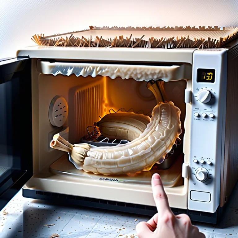 All In The Microwave,banana,half Of The Banana Is Made Of St...