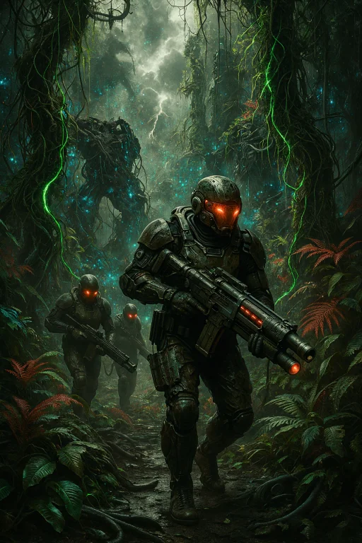 A Shattered Battlefield Lies Engulfed By An Overgrown Jungle...