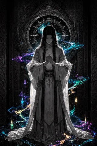Masterpiece, Best Quality, Exciplit, An Ethereal Figure With... — Stable Diffusion AI Prompt: masterpiece, best quality, exciplit, "An ethereal figure with long black hair st...