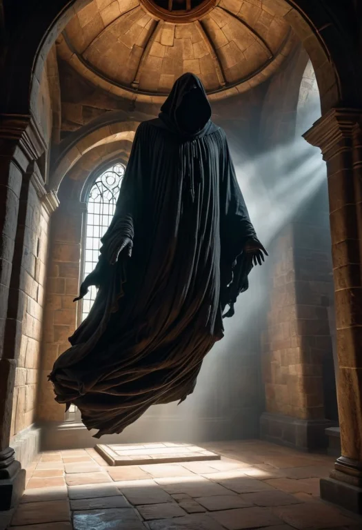 A Dementor, Levitating Ominously. Break Inside A Dimly Lit B...