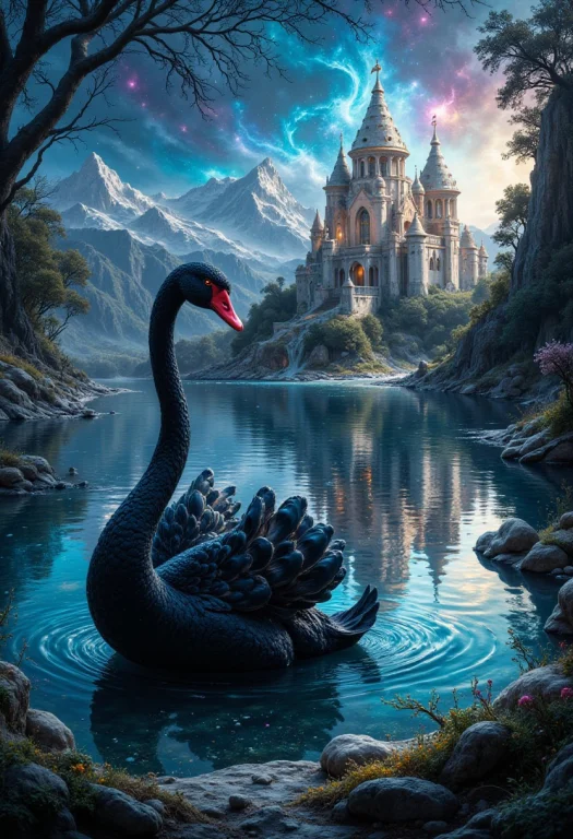 Fantasy Art, Color, Romantic, Mystical, A Castle On The Shor...
