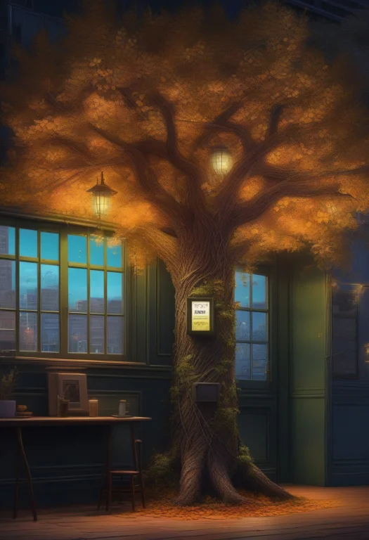 A Tree Whose Leaves Are Tiny Floating Windows, Alla Prima, N...