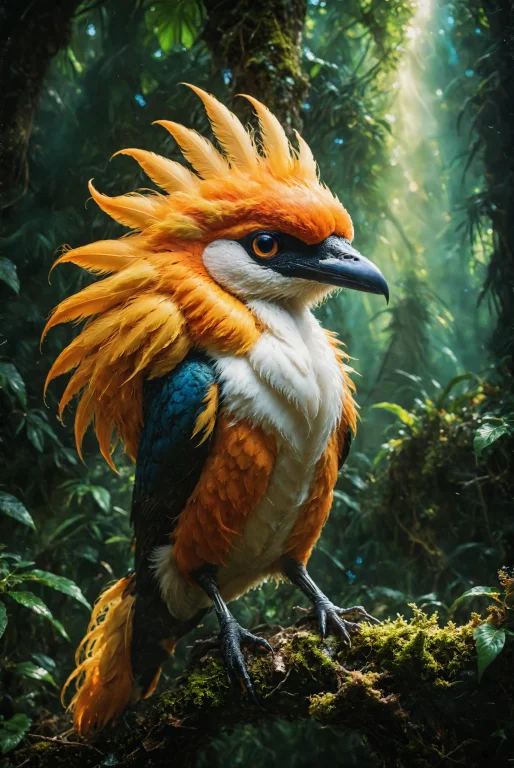 An Extraordinary Bird-of-paradise Perches On A Branch Of A T...